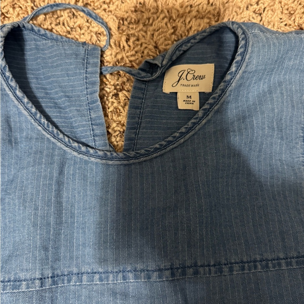 J.Crew Blue Striped Top - Medium